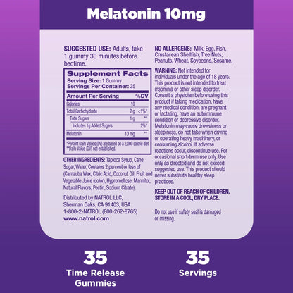 Melatonina de Liberación Prolongada 10 Mg - Natrol