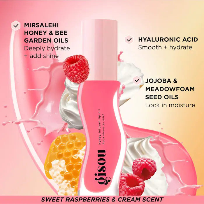 NUEVO Raspberry Swirl Hydrating Lip Oil - Gisou