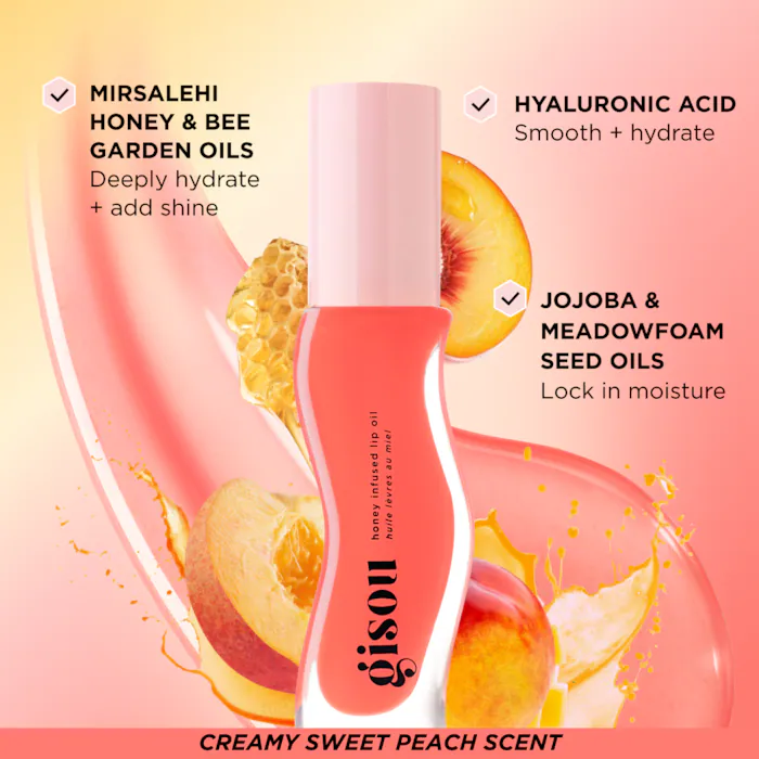 NUEVO Bee-llini Peach Hydrating Lip Oil - Gisou